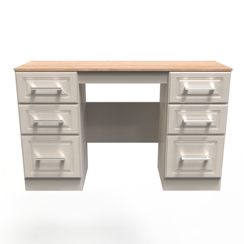 Fully Assembled St. George Dressing Table, Kashmir Ash/Modern Oak