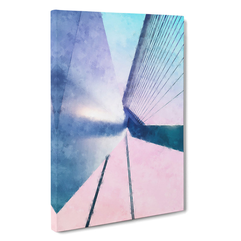 Erasmusbrug Bridge In Rotterdam - Wrapped Canvas, 60cm H x 40cm W x 3cm D