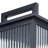 2 - Light 18''H Black Iron Ribbed Glass Outdoor Wall Light with Dusk to Dawn