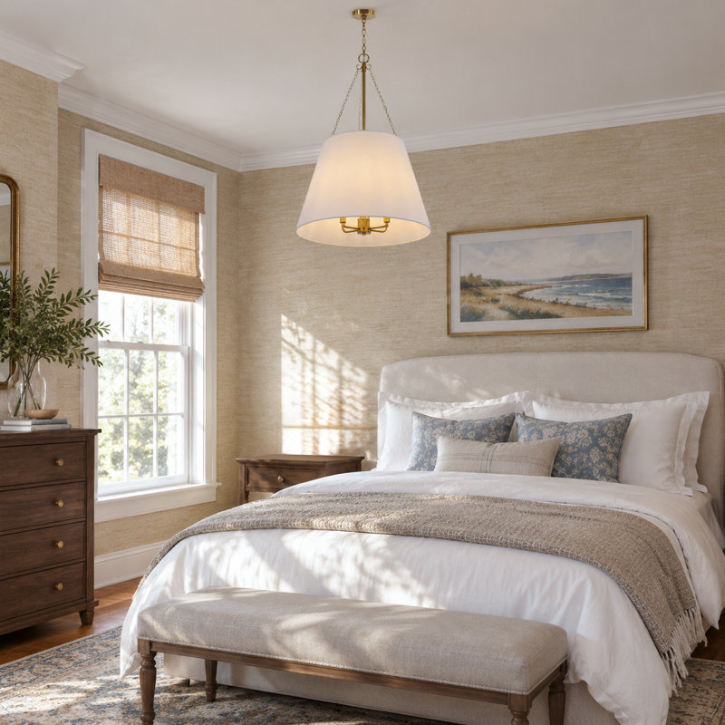 6- Light Dimmable Modern Farmhouse Chandelier
