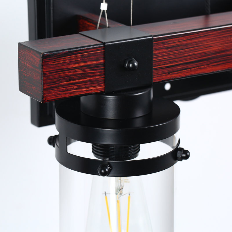 Luminaire campagnard rustique 2 lumières, luminaire Seedy Gla