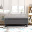 Banc de rangement avec repose-pieds avec pieds en bois, banc de chambre rembourré avec conception capitonnée et éponge résistante à haute densité