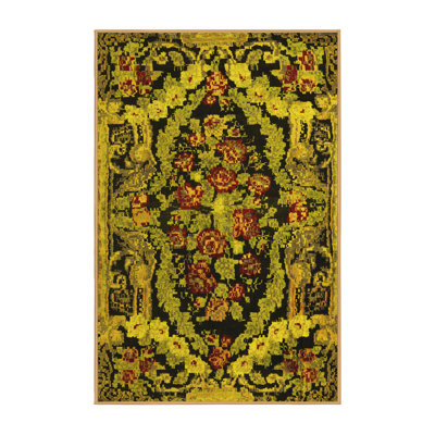 Washable Floral Indoor Rug