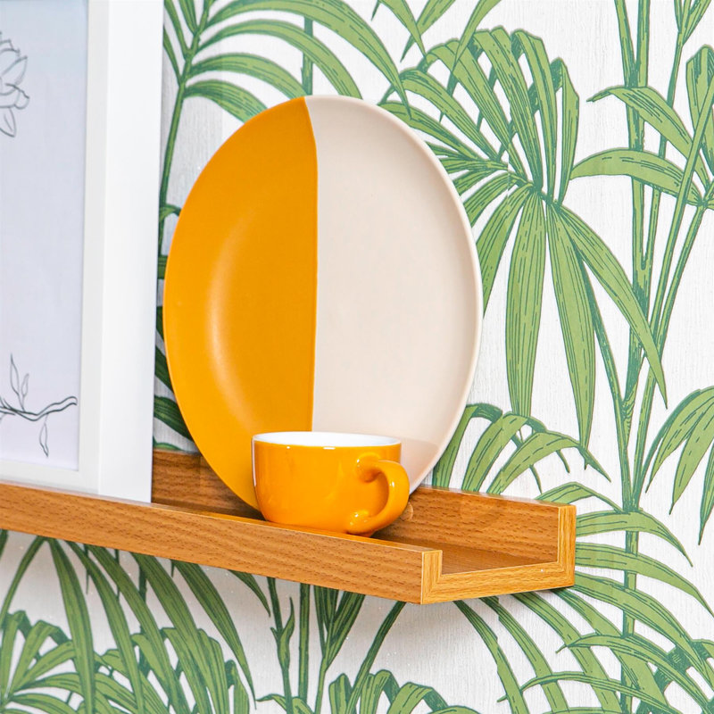 Floating Picture Ledge Wall Shelves, 4.5cm H x 56cm W x 8.5cm D, Natural