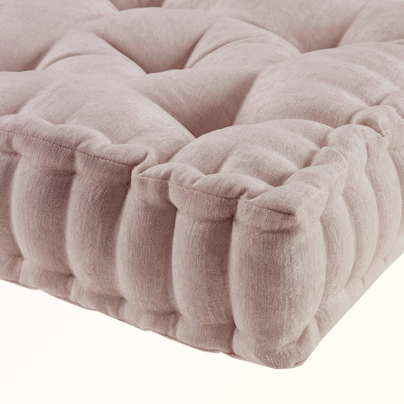 Poly Chenille Square Floor Pillow Cushion, Red