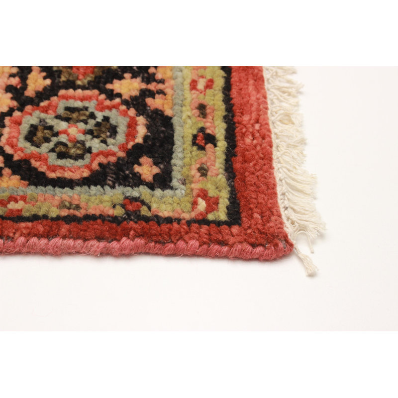 Tapis rouge en laine noué à la main 5 pi 1 po x 8 pi 1 po Jules Serapi