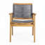 Fauteuils club d'extérieur en bois d'acacia