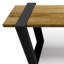 Banc industriel en bois de manguier massif de 42 po de largeur avec pieds en métal noir Nessa