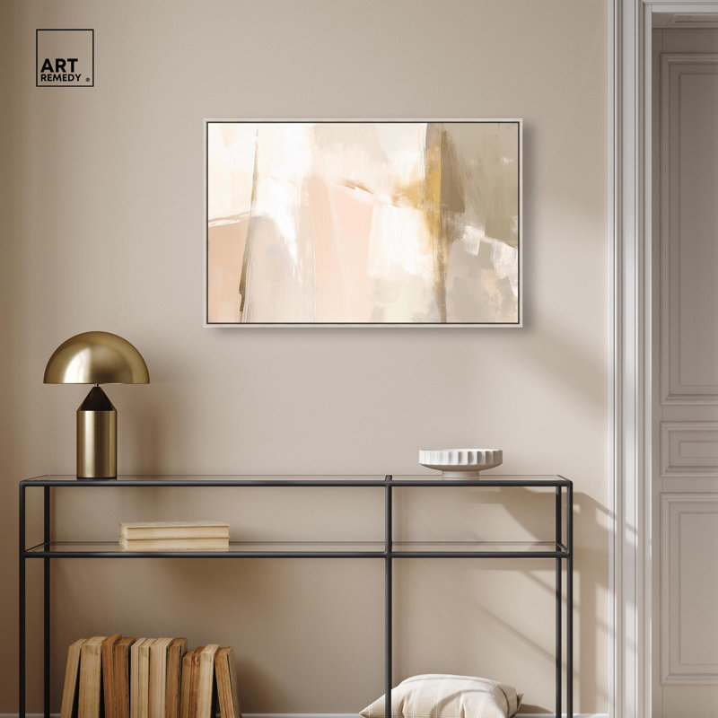 Tonal Gradations I, toile par Art Remedy, H 21 po x l 31 po, Cadre flottant, Noir