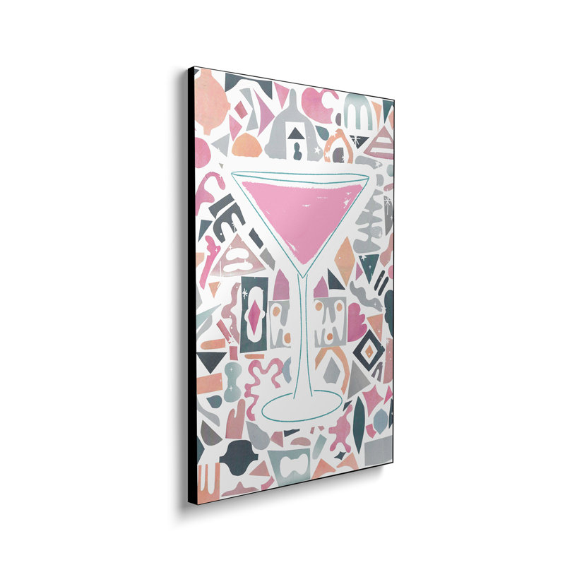 Impression sur toile, "Steemplix" - Martini rose par Patricia Pinto