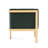 Paramount Modern Velvet Upholstered Stainless Steel Accent Armchair in Forest Green-797874642
