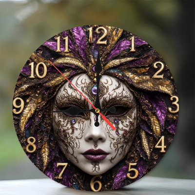 Masque d'Halloween avec chiffres dorés