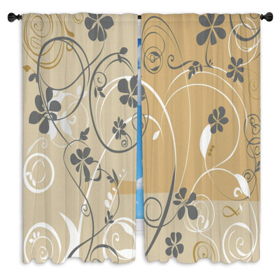 Paire de rideaux obscurcissant en polyester Staka
