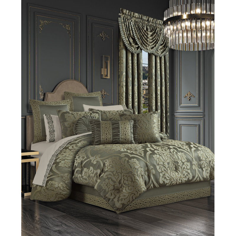 Five Queens Court Salerno Jade Polyester 4 piece Comforter Set Wayfair