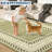 9x12 Checkered Area Rug, Washable Non Slip Low Pile Rug for Bedroom Living Room, Green-2003366537-2003366533