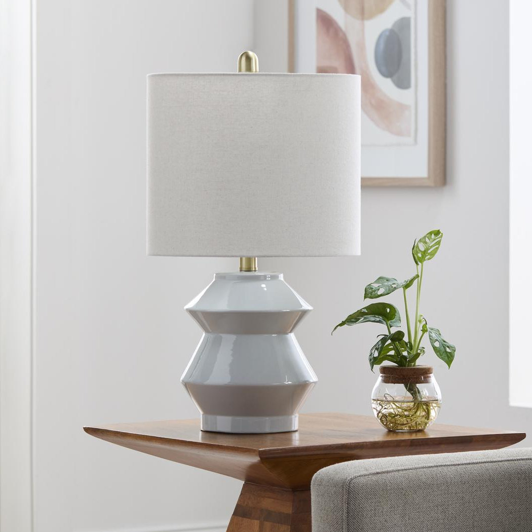 Boyes Ceramic Table Lamp, Pale Blue