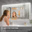 Miroir de salle de bain à DEL à intensité variable avec anti-buée-598560704