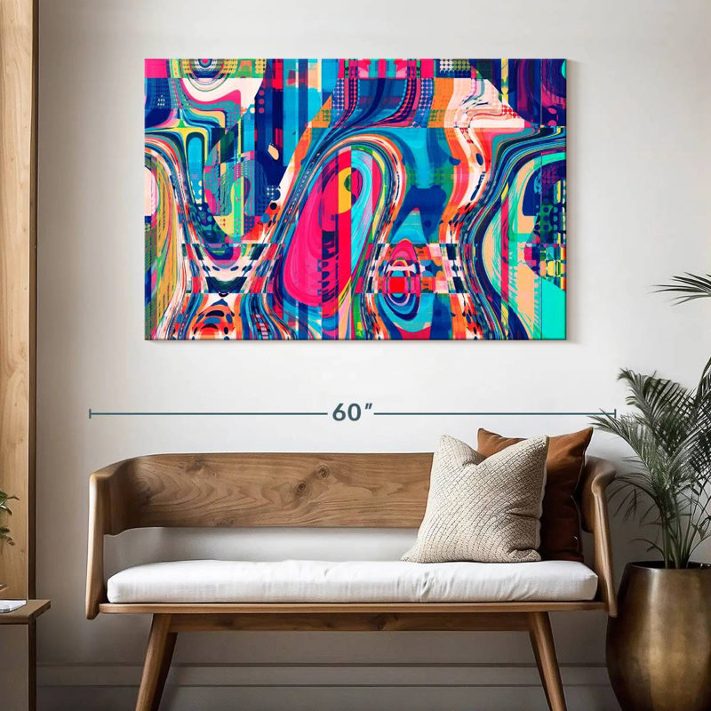 Avery Abstract Geometric Collage, 32" H x 48" W