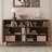 59" Mid-Century Modern Sideboard with Solid Wood Legs, Buffet Cabinet with Sculptural Walnut Wave Design,Full Assembly