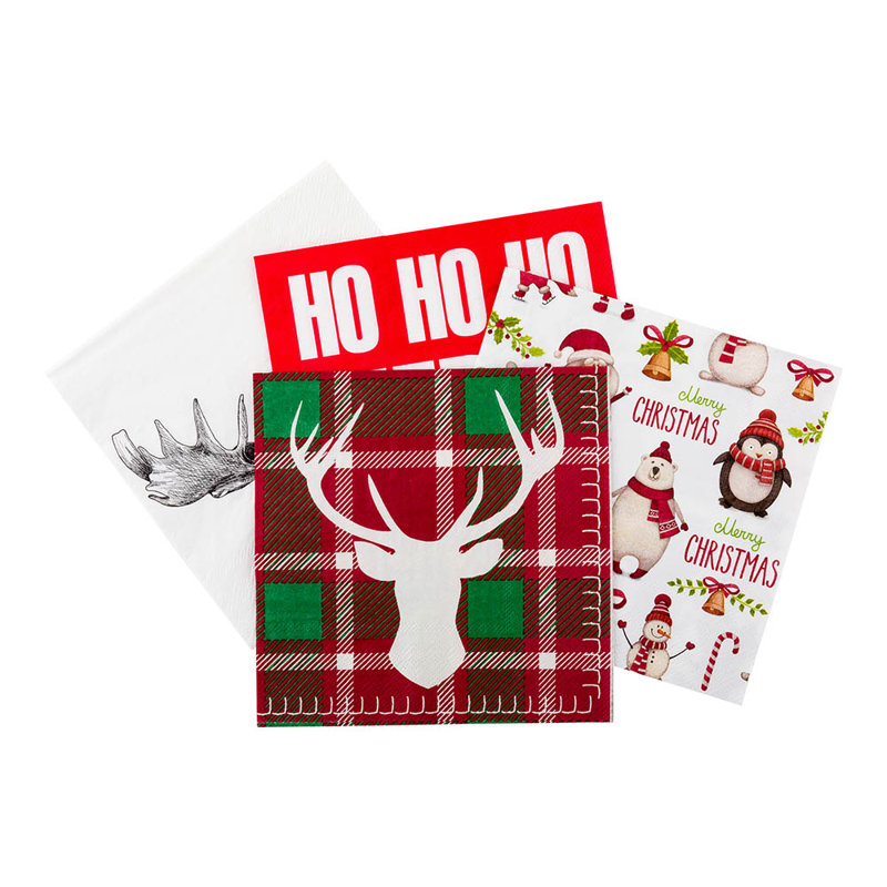 Disposable Paper Christmas Napkins