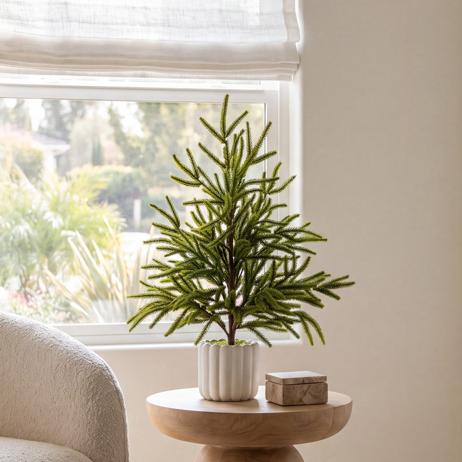 White 1.9' Pine Christmas Tree