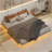 Floating Bed With LED Lights Underneath-264846634