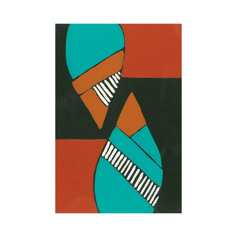 Rust & Teal Patterns VIII by Regina Moore - Wrapped Canvas Print, 66.04 cm H x 45.72 cm W