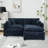 Modern Chenille Loveseat Sofa Couch With Ottoman-506217871-506217865