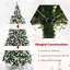 Sapin de Noël pré-éclairé à flocons de neige avec baies rouges, 6/7,5/9 pi, 8 modes-792393284