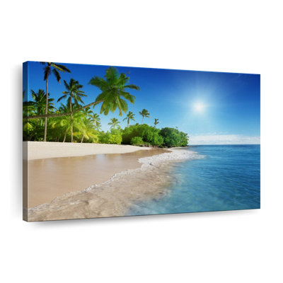 " Sunny Caribbean Beach Canvas Print "