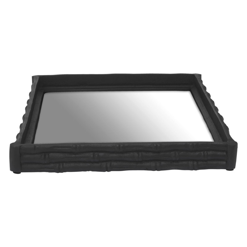 Addalyne Glass Tray, Black