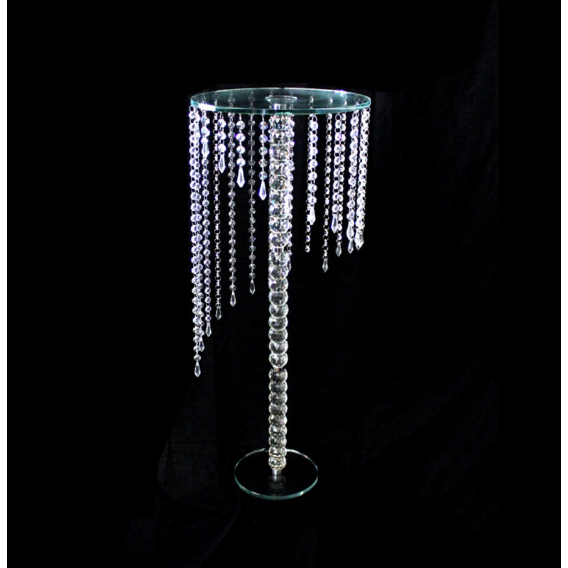 Glamorous Crystal Beaded Pedestal Display Stand