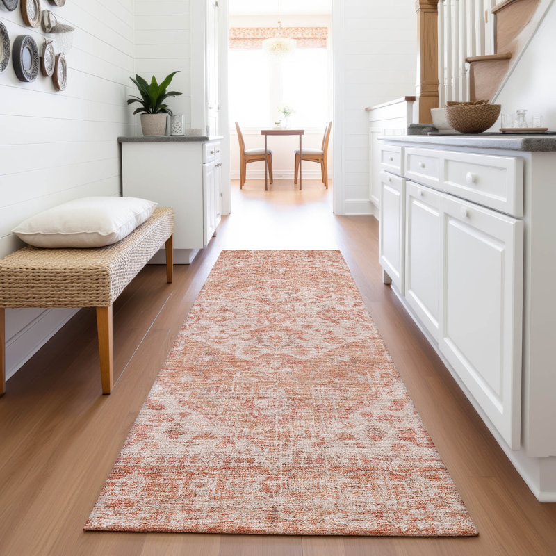 Premium Machine Washable Wayne AMF1104 Global Rug, Runner 2'3" x 7'6"