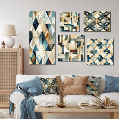 Hayworth - Ensemble de 5 décorations murales géométriques
