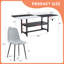Ensemble de table et de chaises de 71 x 35,4 pouces et table de salle à manger avec fonction de rangement au milieu des pieds de la table.-63819222-63819227