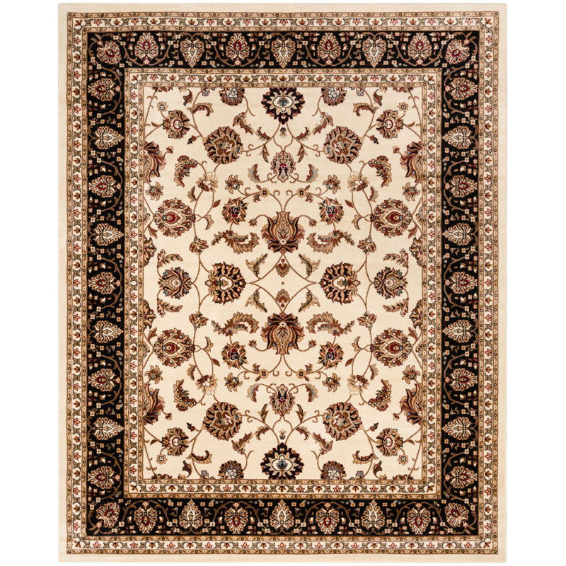 Tapis traditionnel ivoire Zuehlke Sarouk, Rectangle 5 pi 3 po x 7 pi 3 po