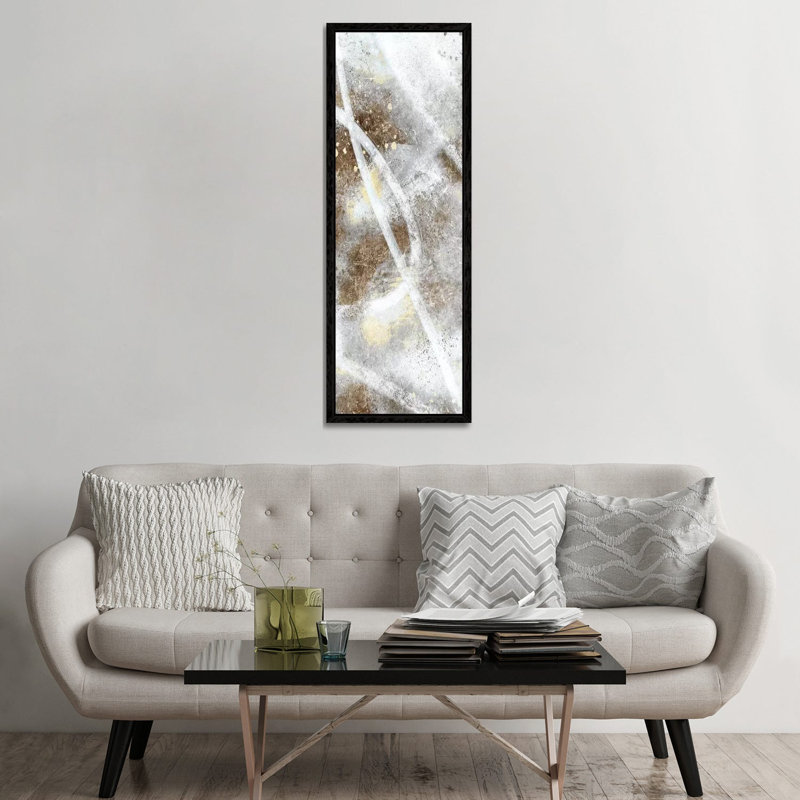 Stoned Distraction II 1 Piece Painting on Canvas, 152.4cm H x 50.8cm W x 3.81cm D, Black Framed