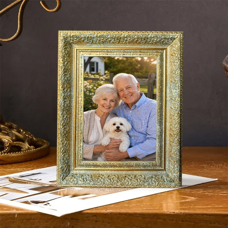 Cadre photo doré antique 1PC pour photos et cadeaux d'anniversaire 8 "x 10", Antique Gold, 1, 8" W x 10" H