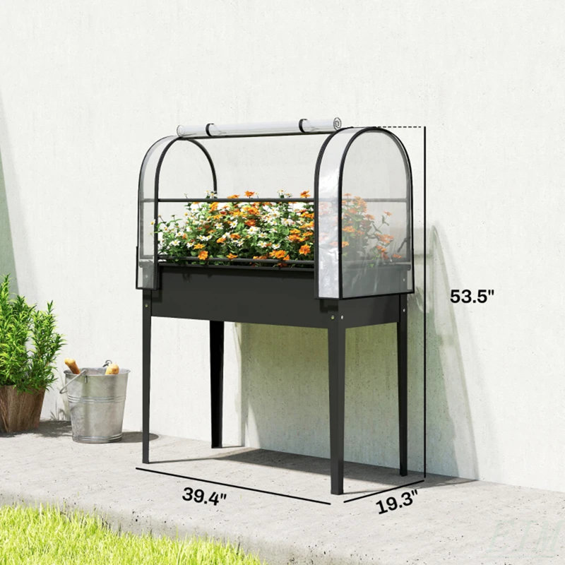 Elevated Plant Boxs,Raised Garden Bed,Flower Boxs, Black