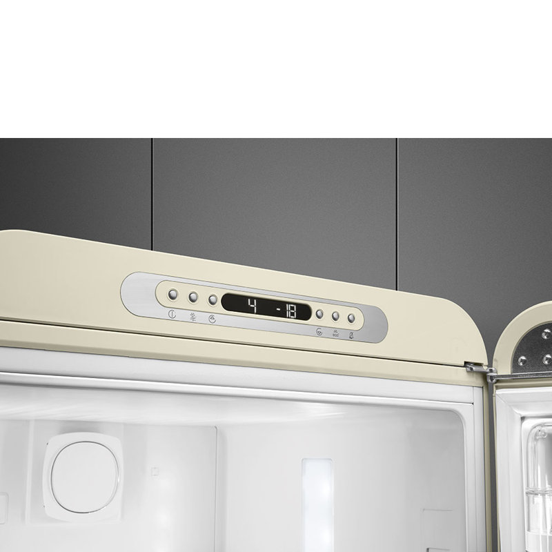 SMEG Réfrigérateur de 12,8 pieds cubes Energy Star des années 50, Droite, Crème