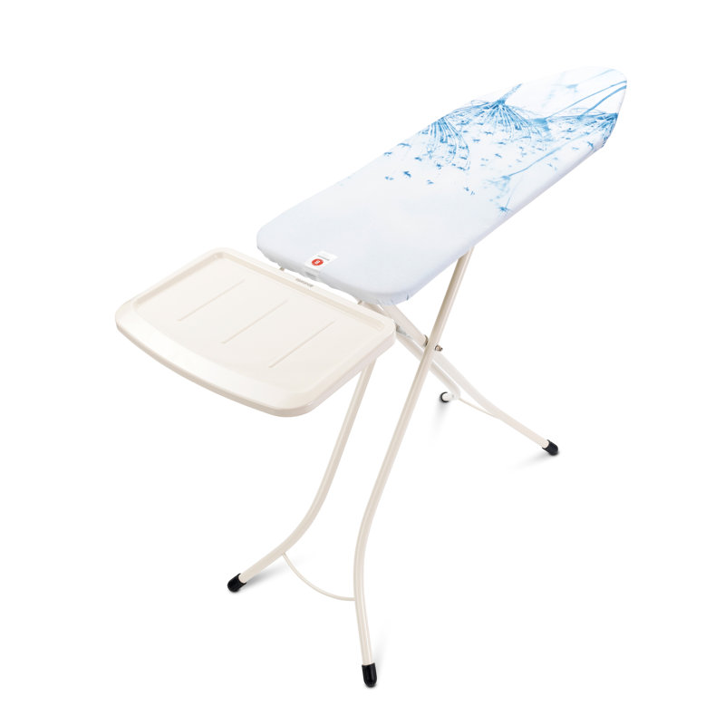 Brabantia Medium White and Blue Alloy Steel Ironing Board with Steam Holder