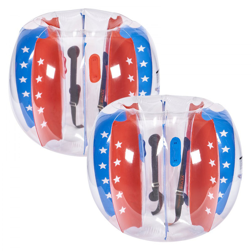 Paquet de 2 balles gonflables 4pi / 1,2 m PVC Sumo Zorb pour enfant et adolescent