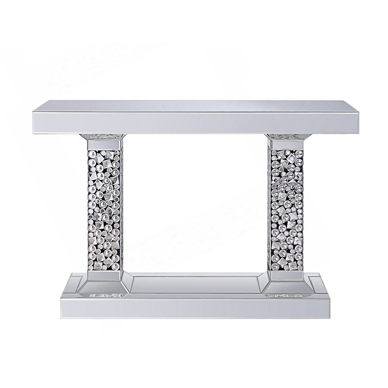 Modern Glam Mirrored Console Table