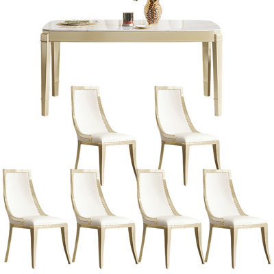 French style modern rectangular dining table sets