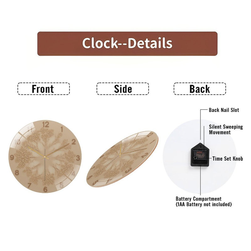 Horloge murale 12 po en bois