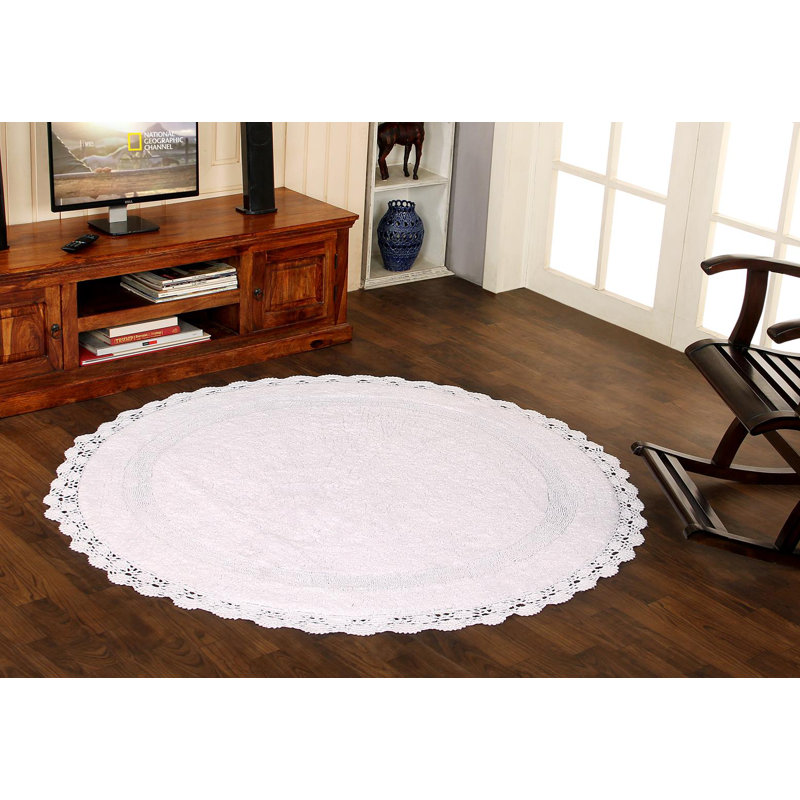 Tapis pour salle de bain Wingert, Blanc, L 60 po x l 60 po