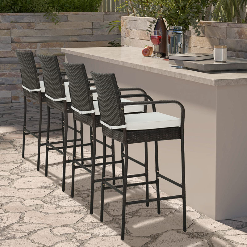 Zanuck Upholstered Counter Stool with Metal Frame, 2