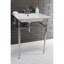 Plateau de meuble-lavabo simple 25,19 po Fauceture en blanc avec lavabo-46500978