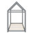Twin Size Gray Wooden House Bed-2119543380