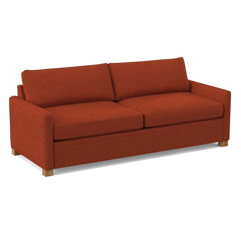 Louisa 87'' Square Arm Sofa Bed, Antic Cinder Performance Twill